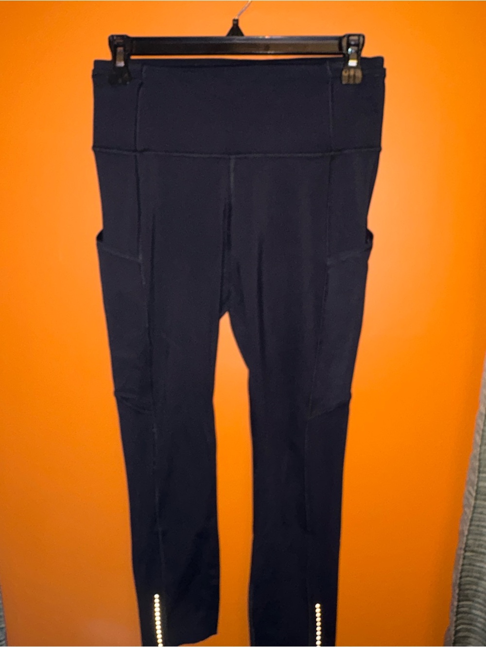 Lululemon Women's High-Waist Black Active Leggings with Side Pockets